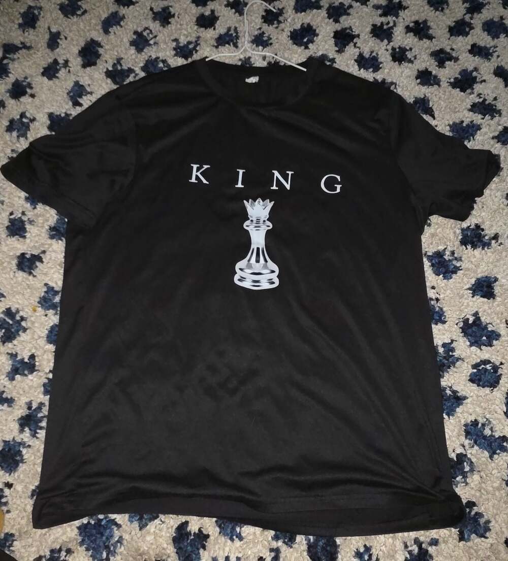 Unbranded Black Short Sleeve T-Shirt with King Chess Piece Graphic